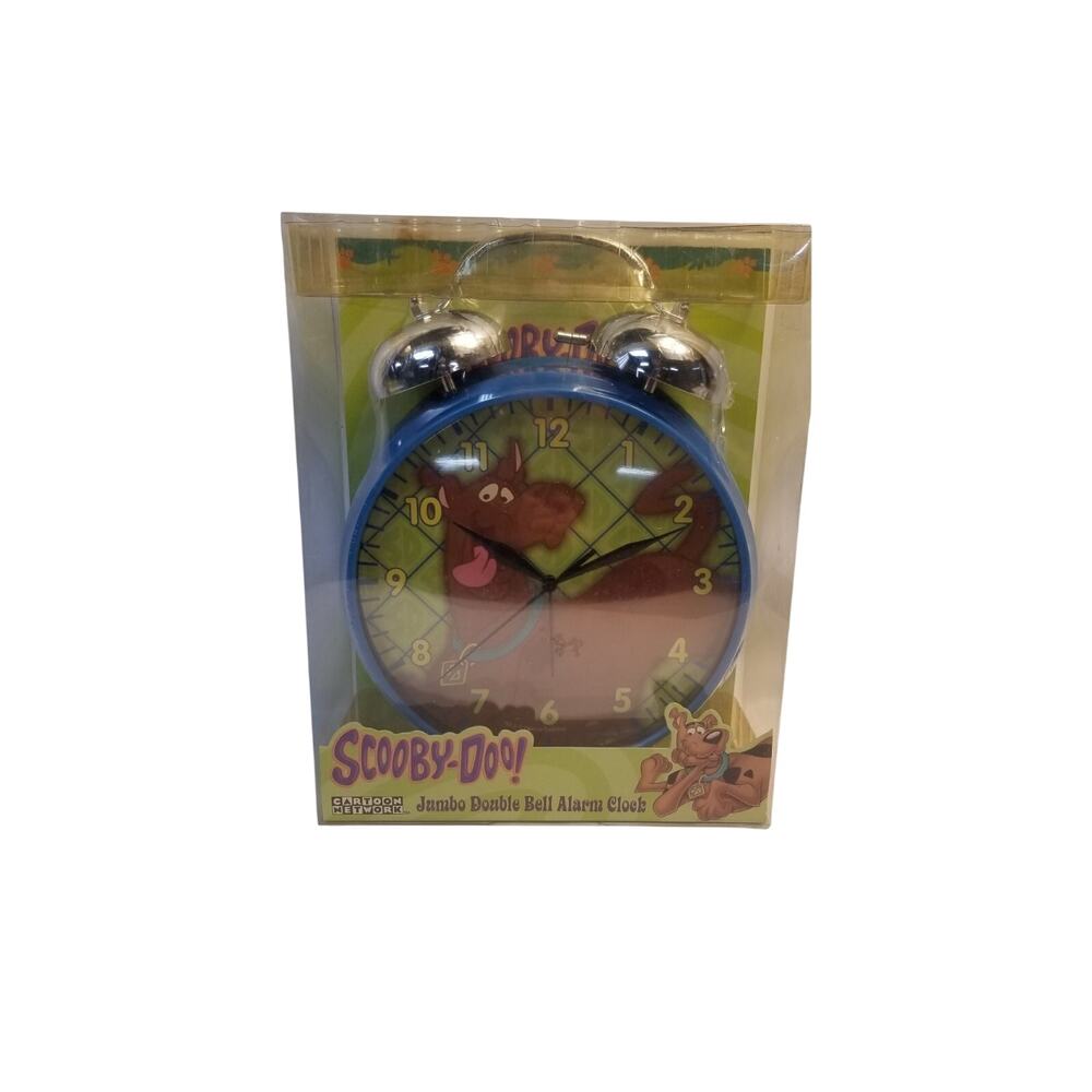 Scooby-Doo 2005 Jumbo Double Bell Alarm Clock Warner Bros Cartoon Network New